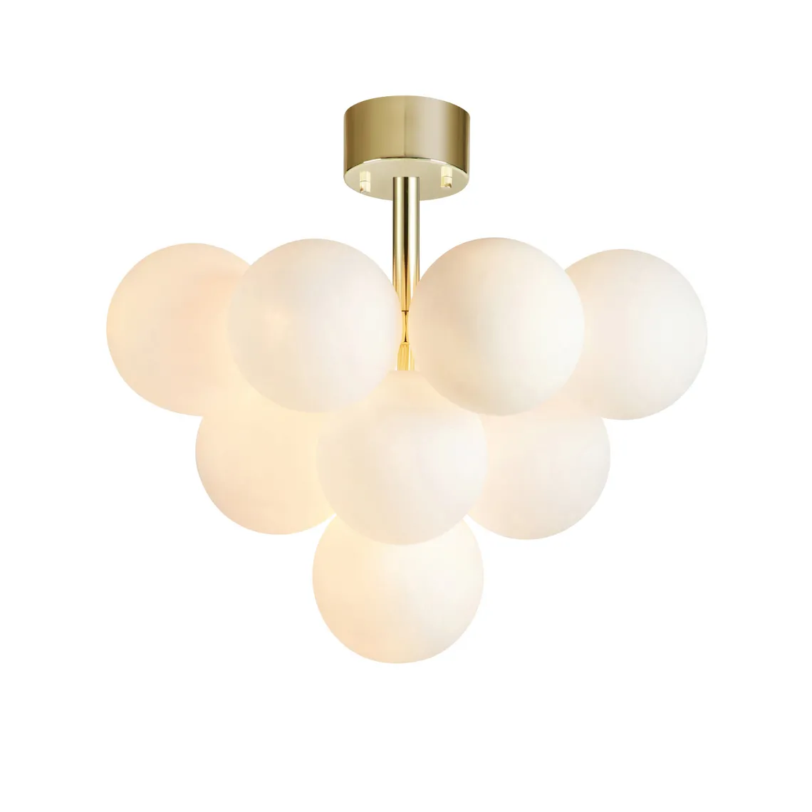 Merlot taklampe - Messing/Hvit - Messing/ Hvit