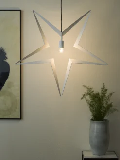 Metallstjerne 45 cm - Hvit