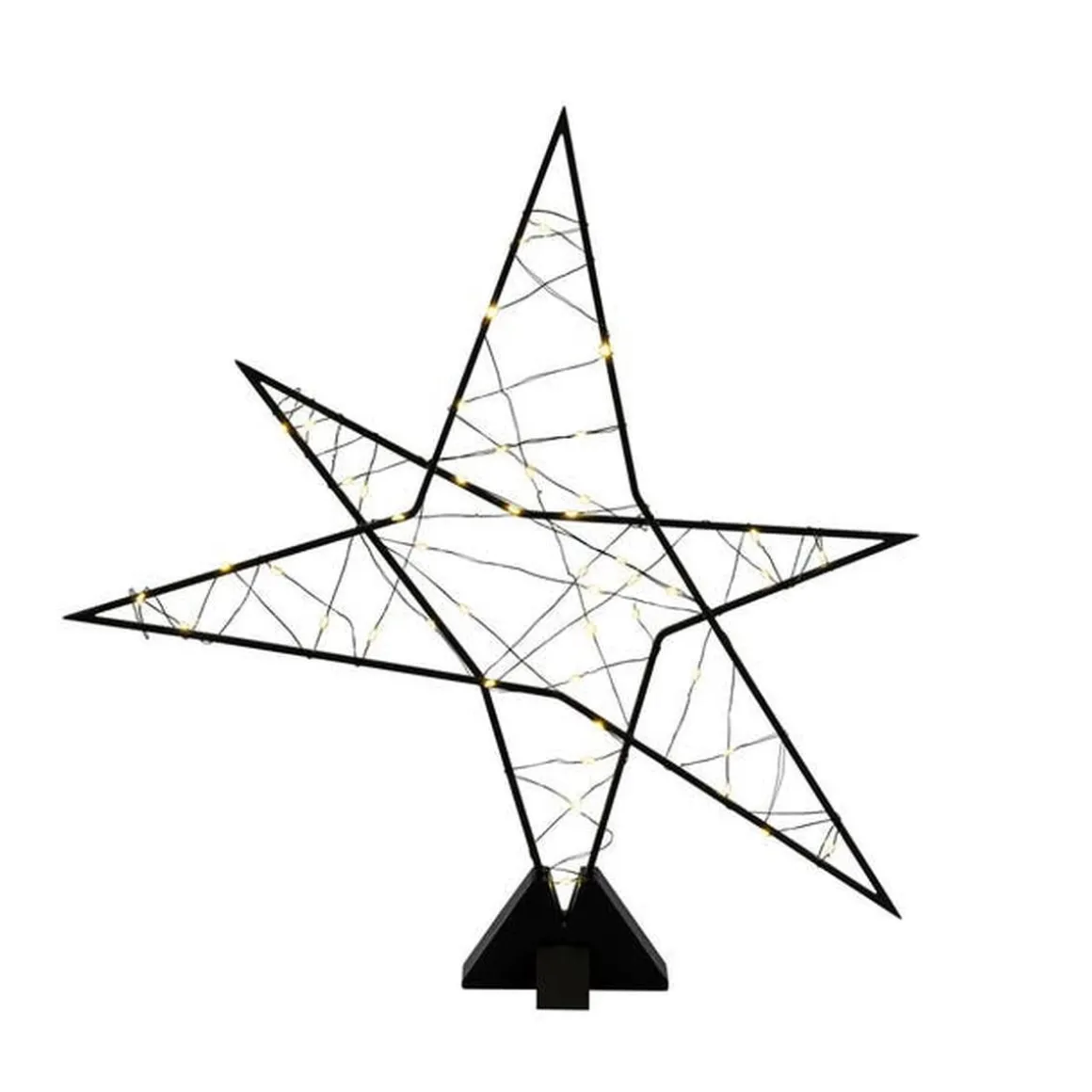 Metalstjerne på fot 43 cm