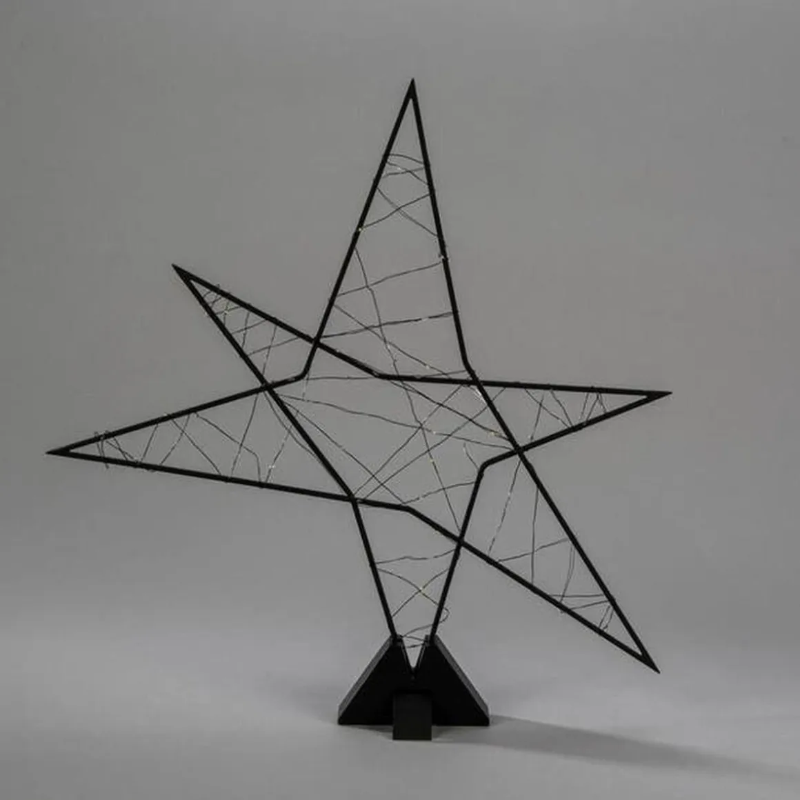 Metalstjerne på fot 43 cm