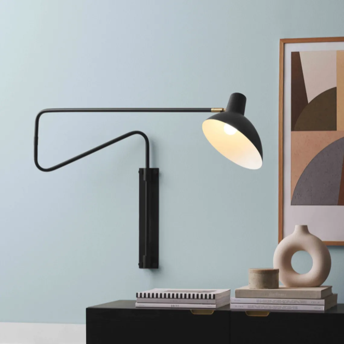Metropole Deluxe vegglampe medium - Svart
