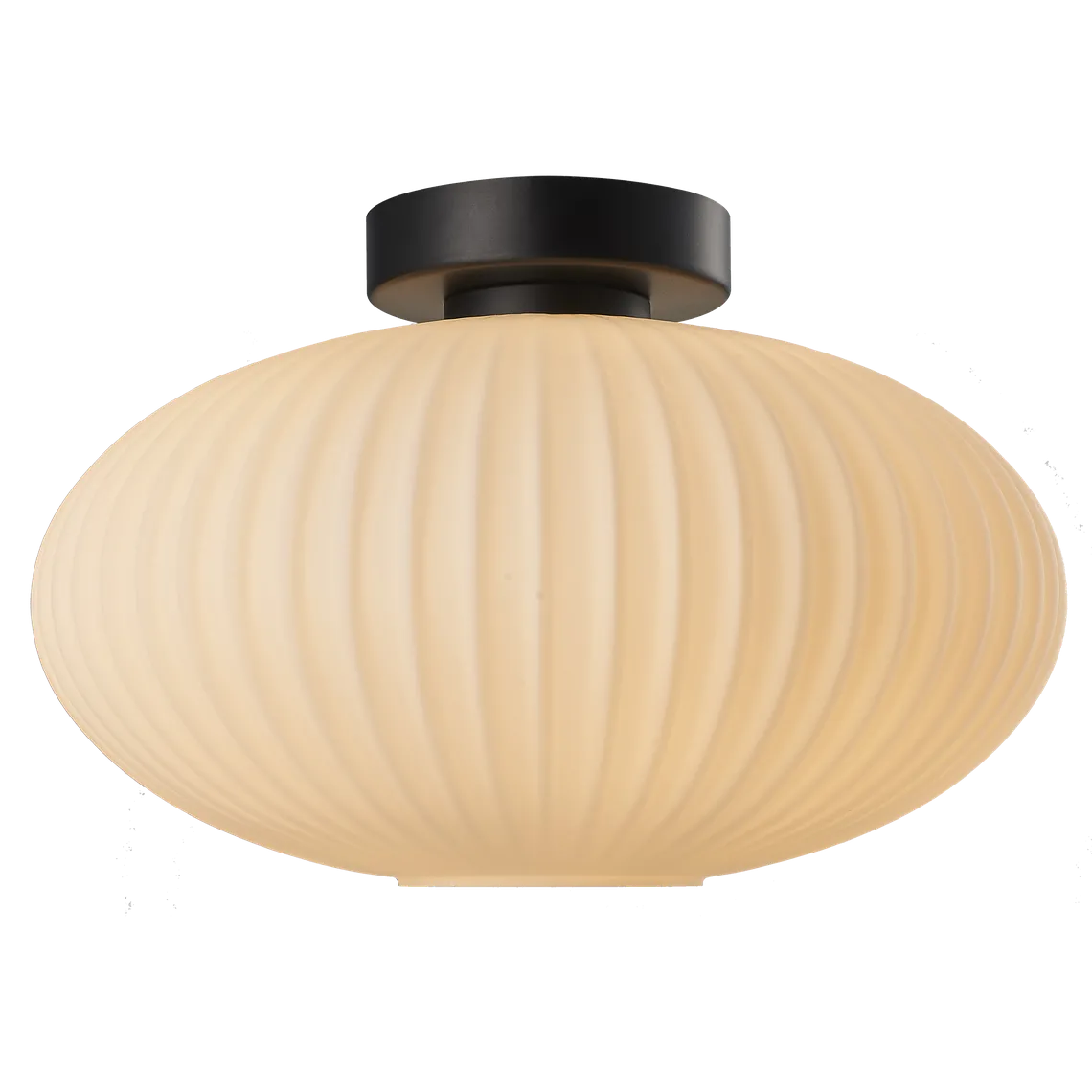 Mika taklampe 30 cm - Svart/Opal