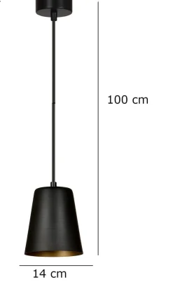Milga takpendel 1 lys - Svart/Hvit