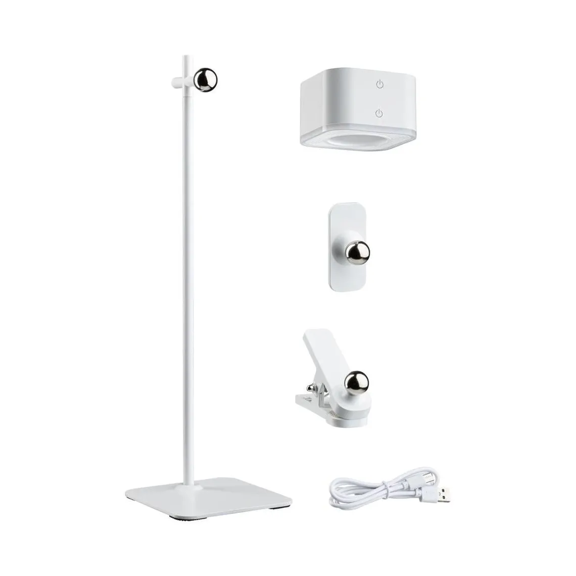 Mobil portabel bord/vegglampe oppladbar 1,6W 2700-6500 Kelvin