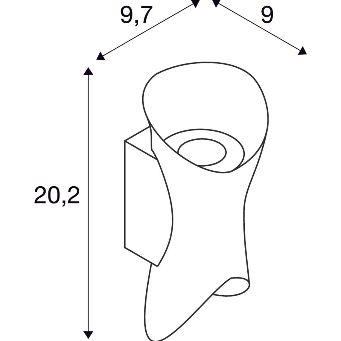 Modela vegglampe utendørs opp/ned 7,5W 2700 kelvin IP65 - dimbar