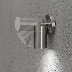 Modena vegglampe ned m/tilt - rustfritt stål