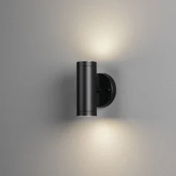 Modena vegglampe opp/ned utendørs 2x4W 3000K IP44 - Svart
