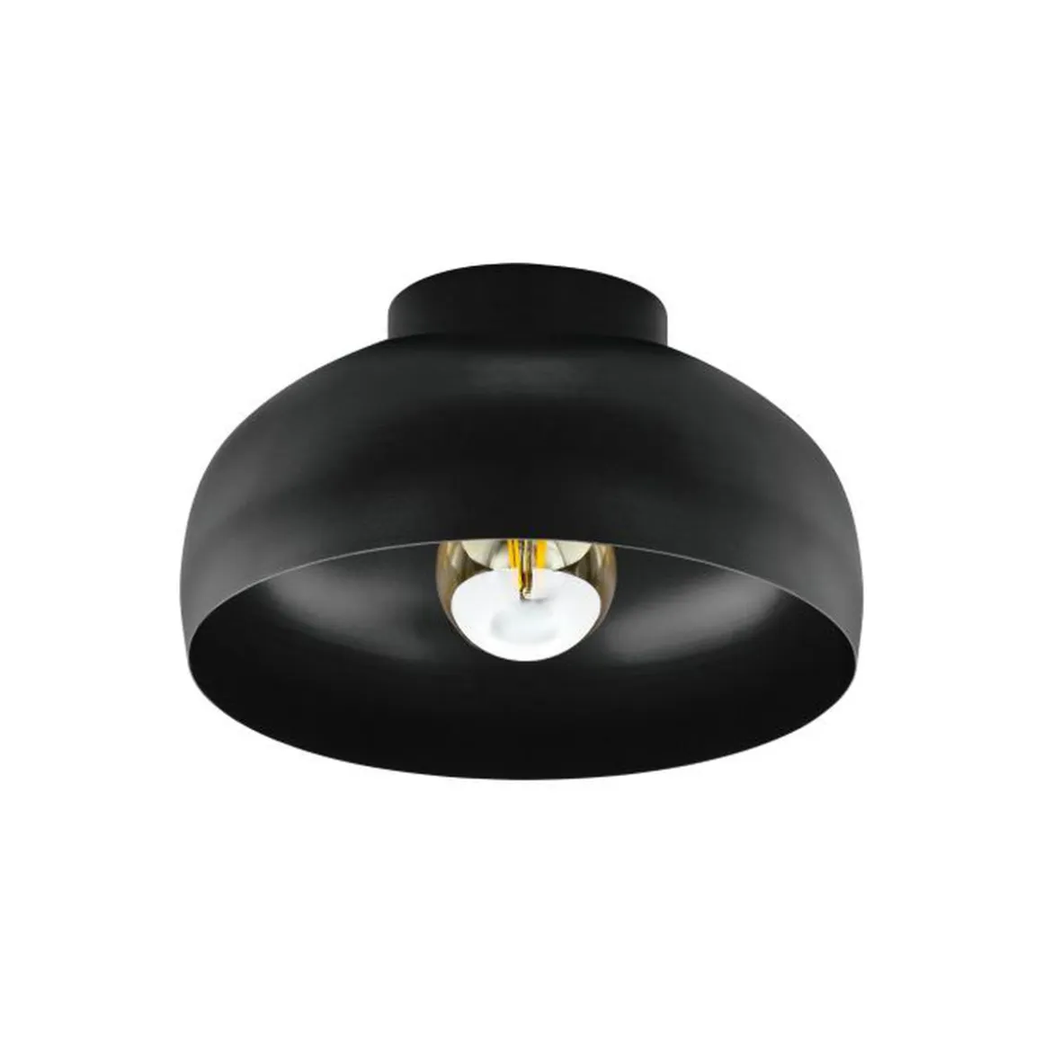 Mogano takplafond 28 cm E27 - Svart