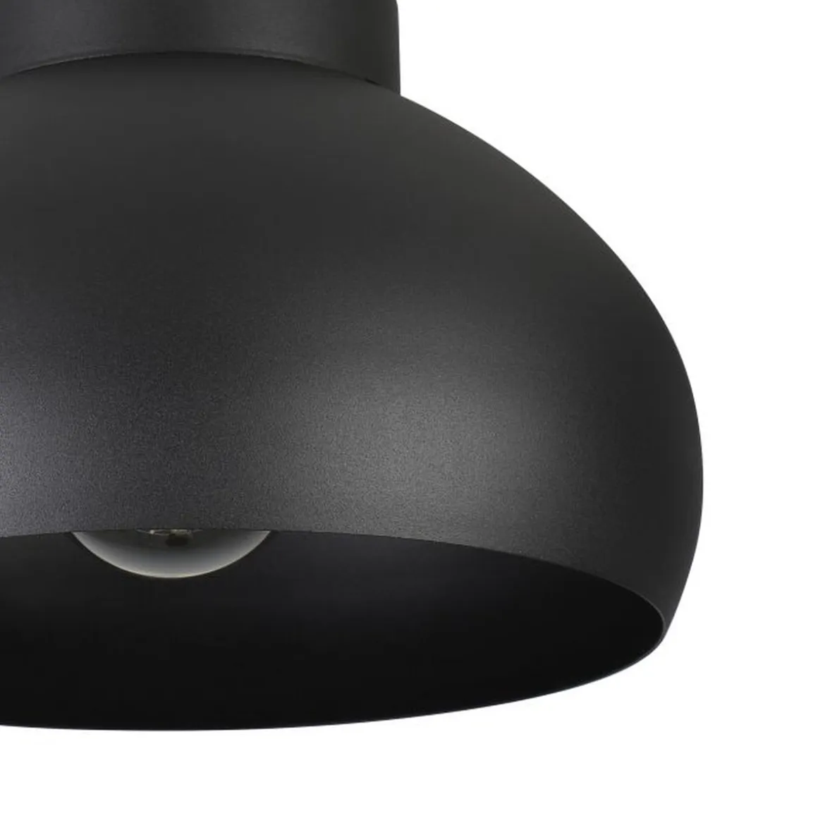 Mogano takplafond 28 cm E27 - Svart