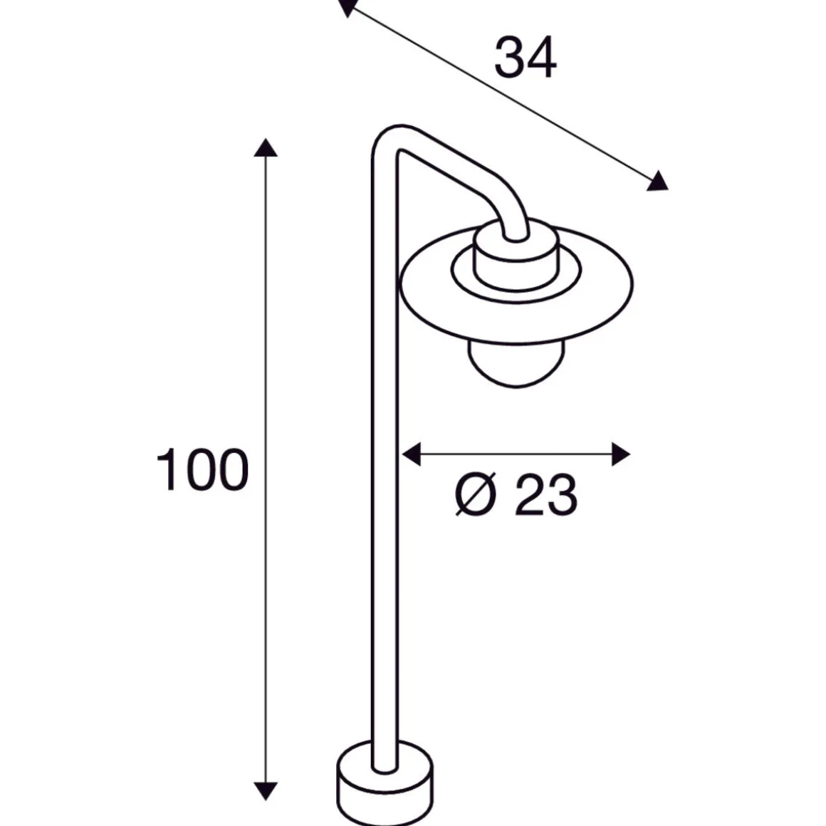 Molat pullert 100 cm IP44