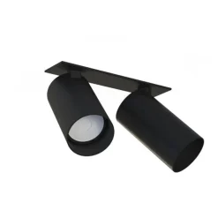 Mono dobbel innfelt takspot - Svart