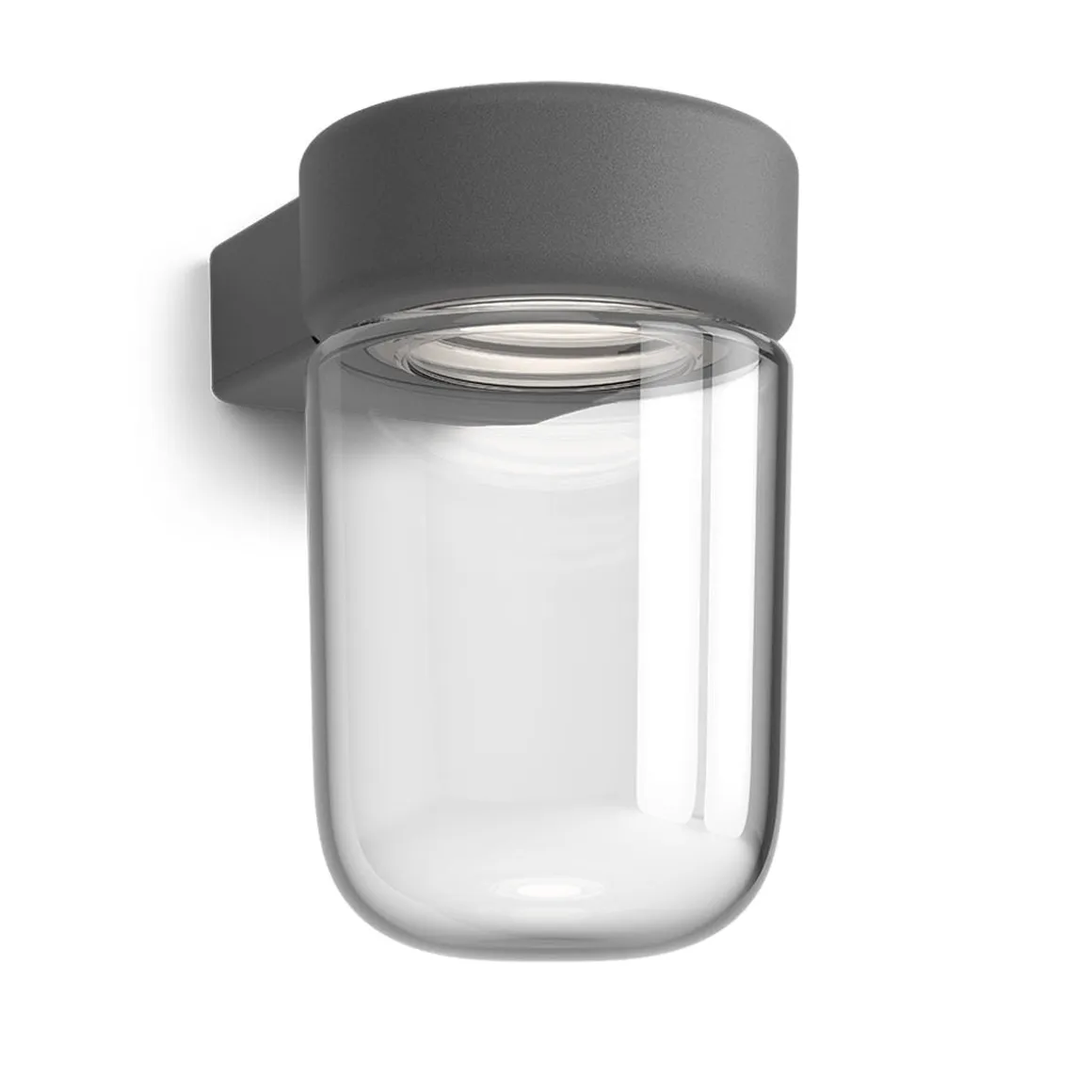 Moon vegglampe utendørs IP44 6W 3000 Kelvin dimbar - Grafitt struktur