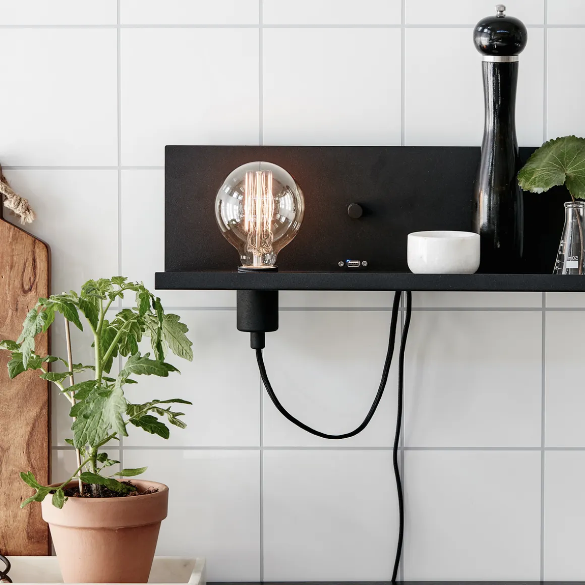 Multi vegglampe - Svart - Svart