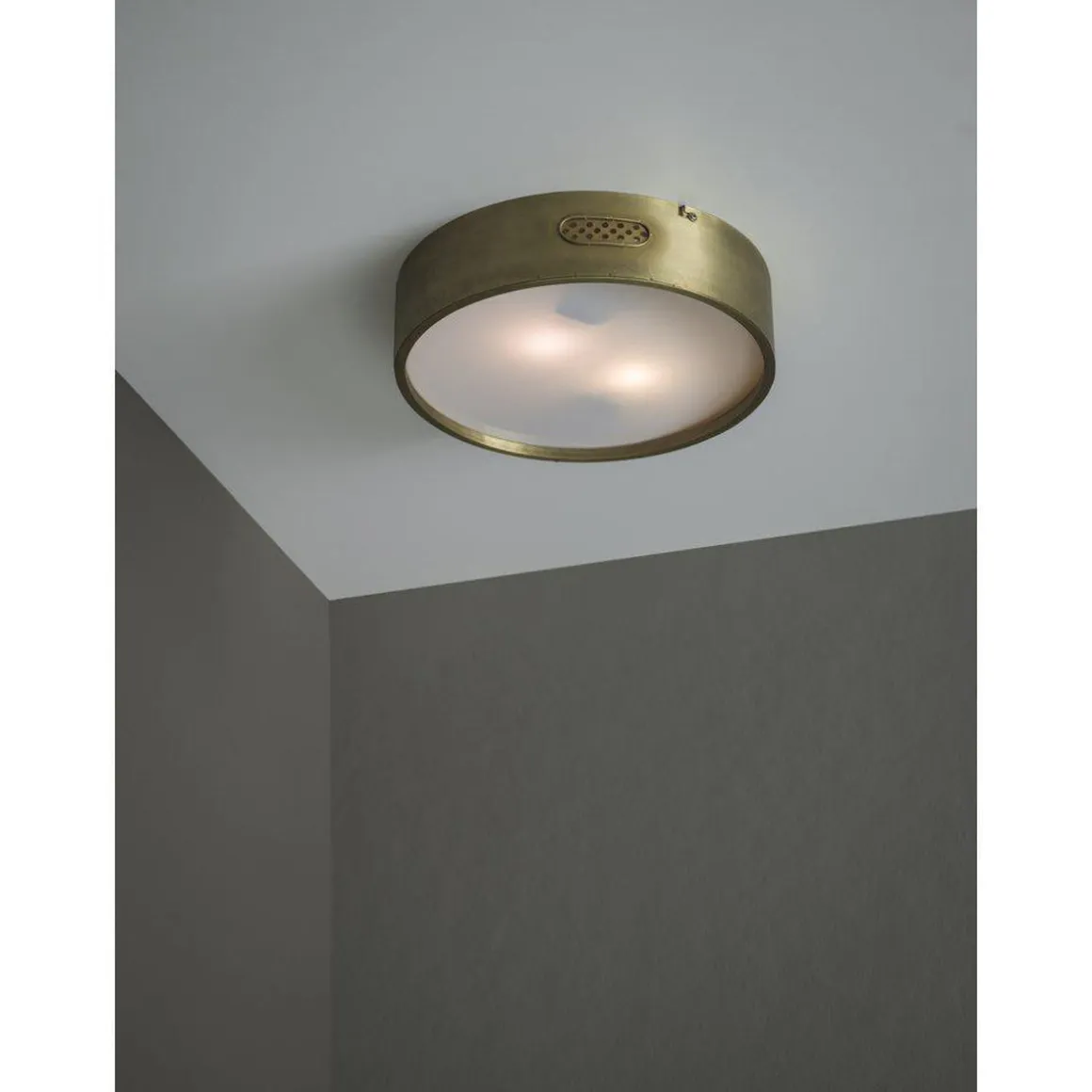 Norton taklampe 40 cm - Messingfarget