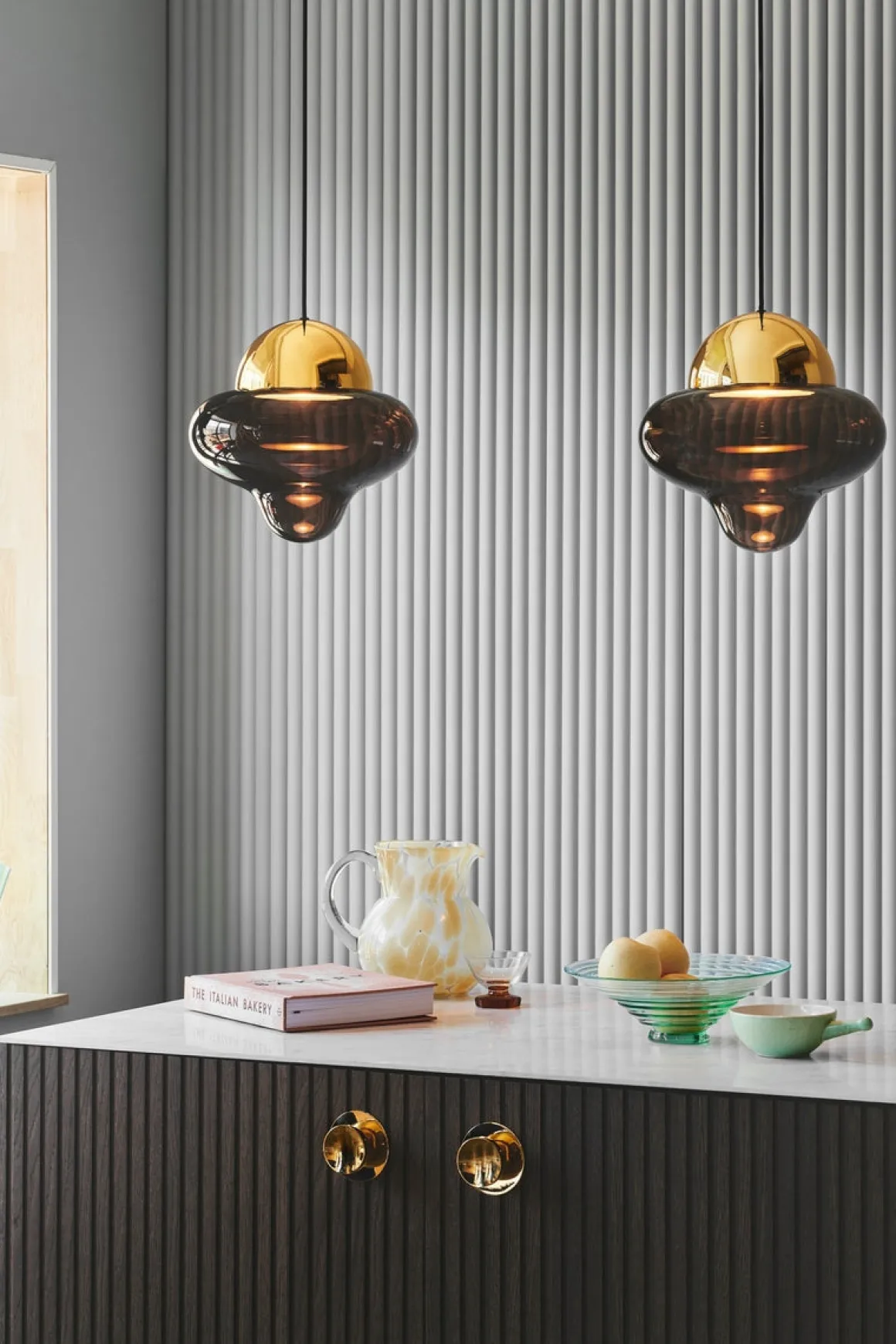 Nutty taklampe - Brun/Messing