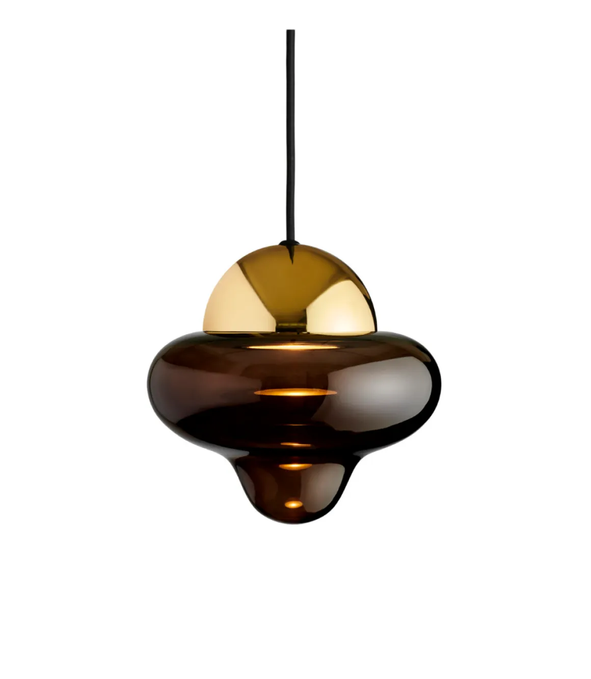 Nutty taklampe - Brun/Messing