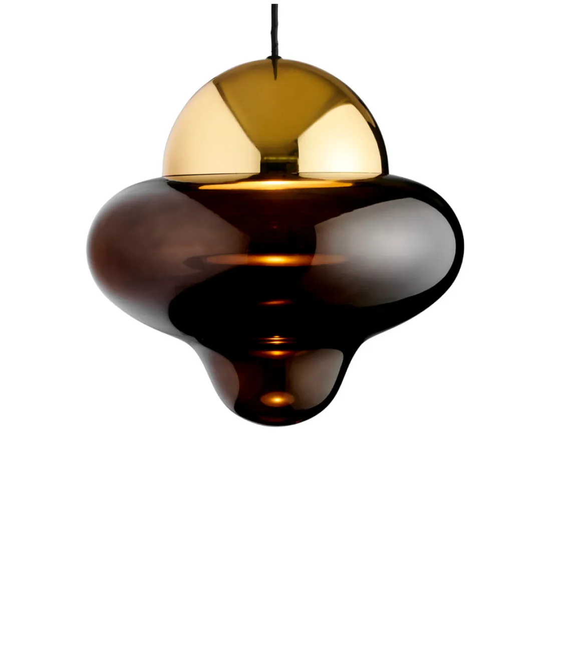 Nutty taklampe XL - Brun/Messing