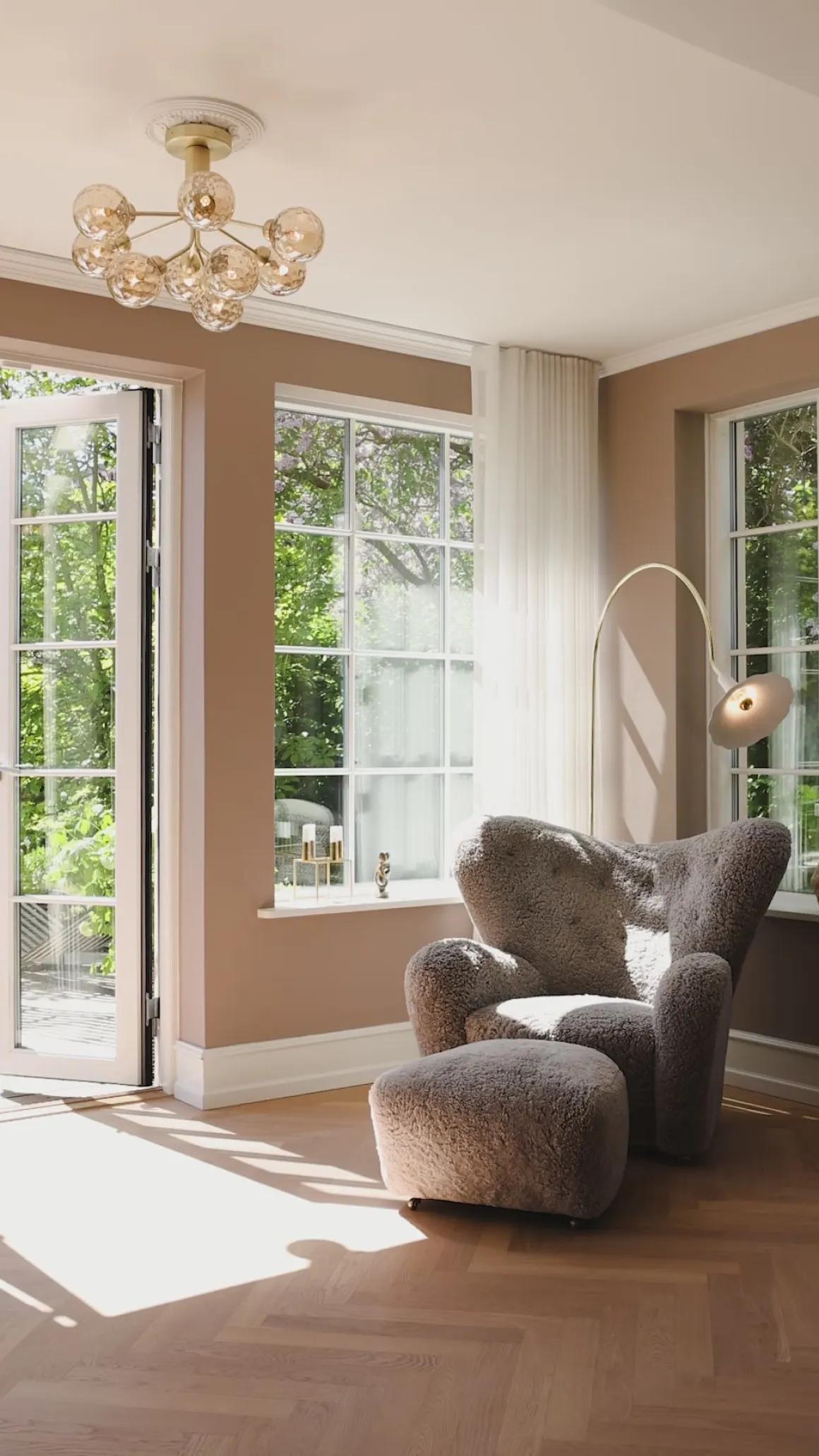 Nuura Apiales 9 ceiling messing/optic glass