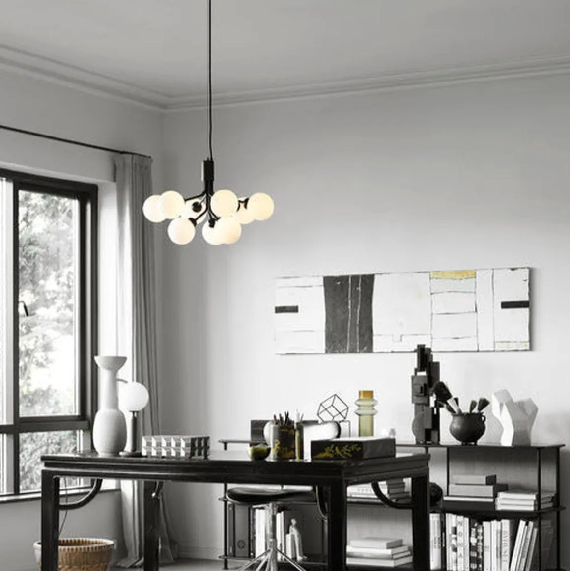 Nuura Apiales 9 satin svart/opal