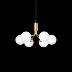Nuura Apiales 6 taklampe - messing / opal