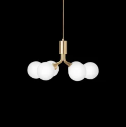 Nuura Apiales 6 taklampe - messing / opal