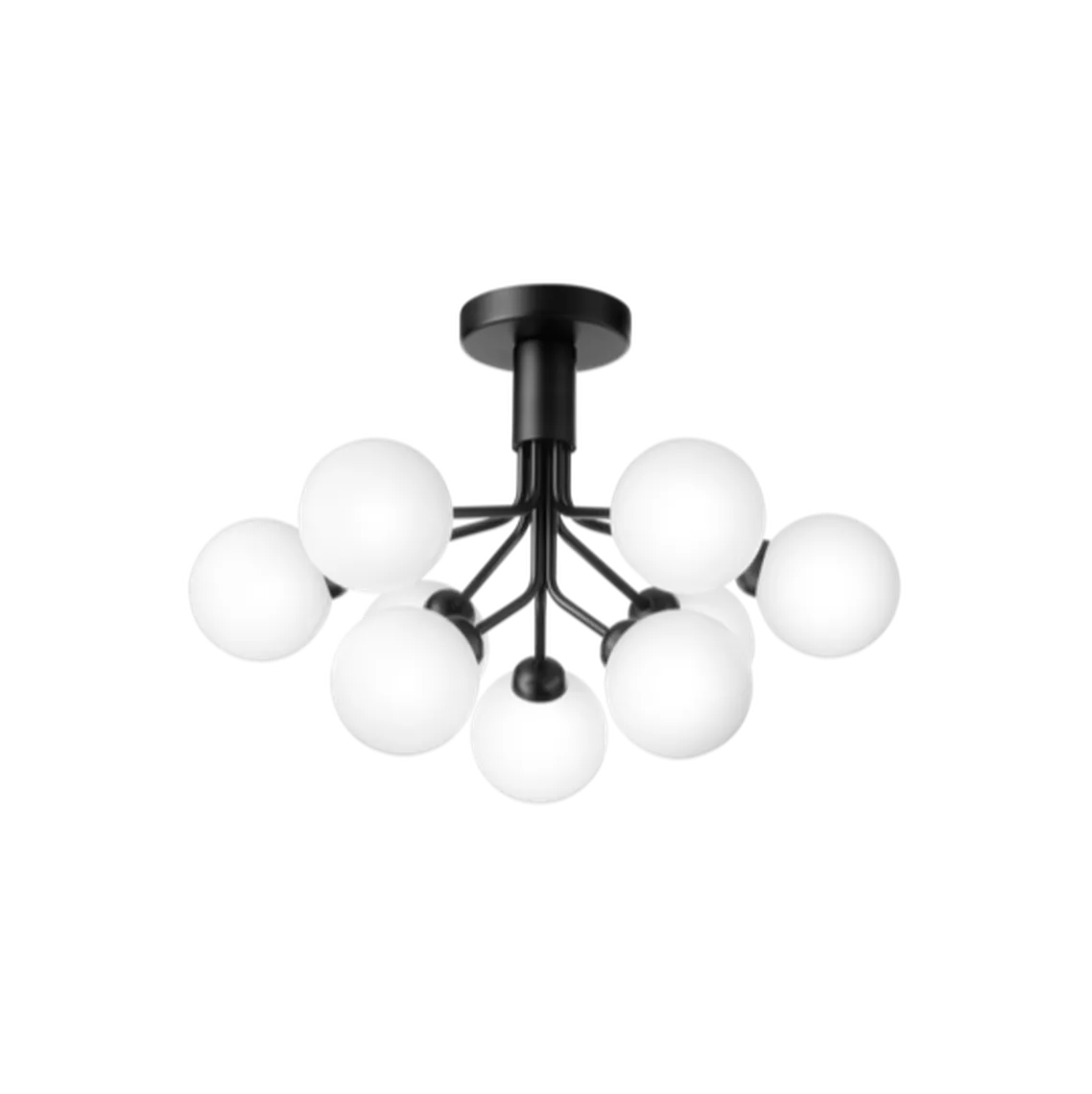 Nuura Apiales 9 taklampe satin svart/opal