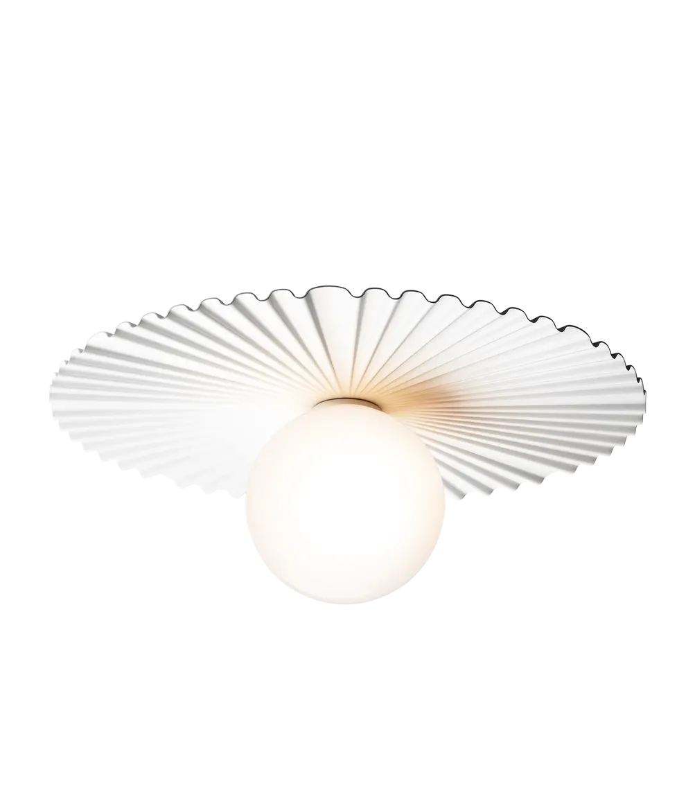 Nuura Liila Muuse vegglampe/taklampe - medium - Hvit / opal