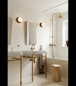 Nuura Liila 1 vegglampe/taklampe - medium - bronse/opal