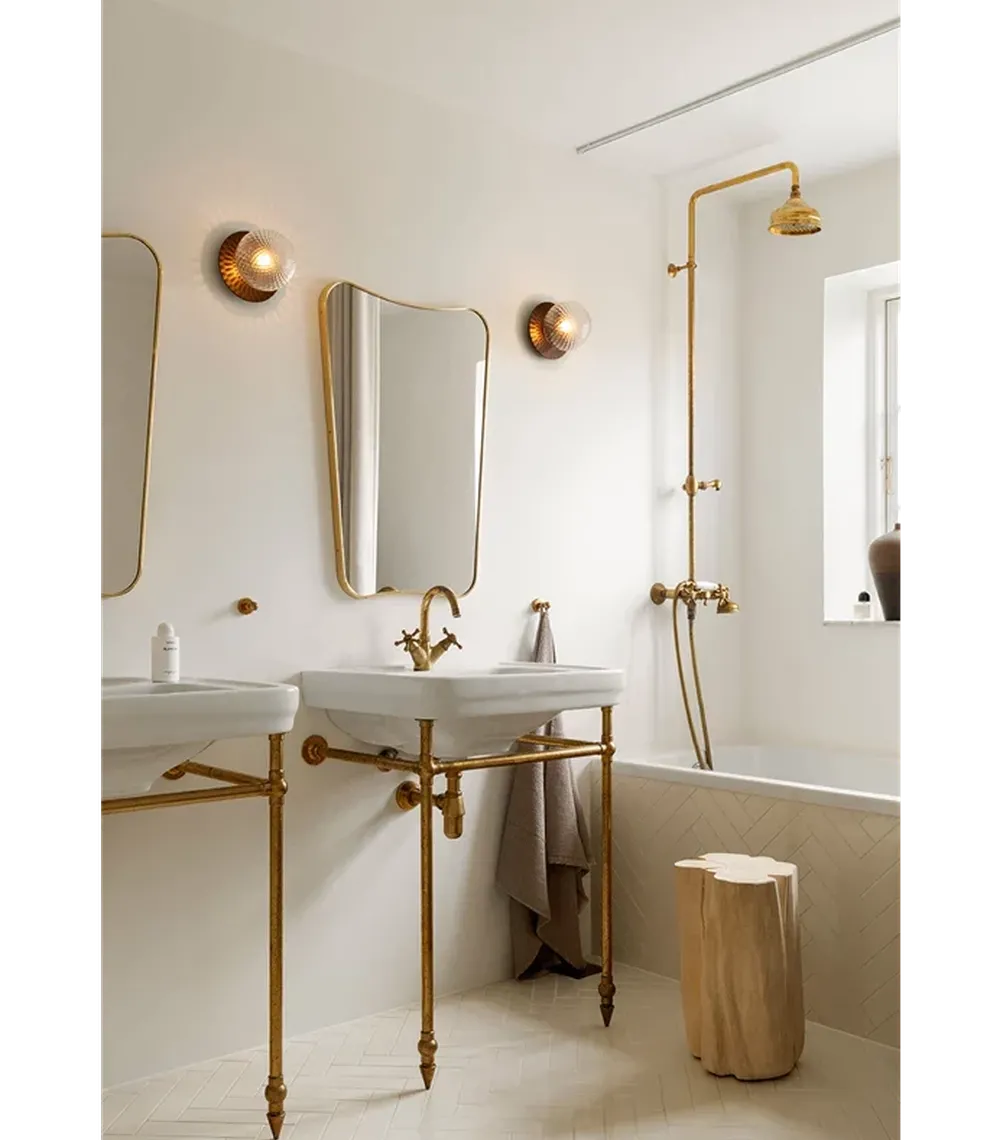 Nuura Liila 1 vegglampe/taklampe - medium - bronse/optic