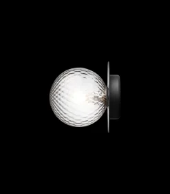 Nuura Liila 1 vegglampe/taklampe - medium - svart / optic
