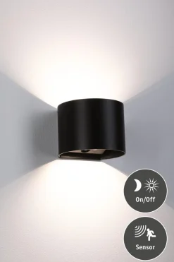 Nyara rund oppladbar vegglampe opp/ned lys med sensor