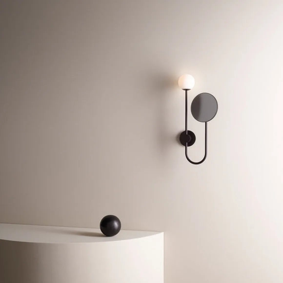 Orb Single vegglampe m/speil IP44 G9