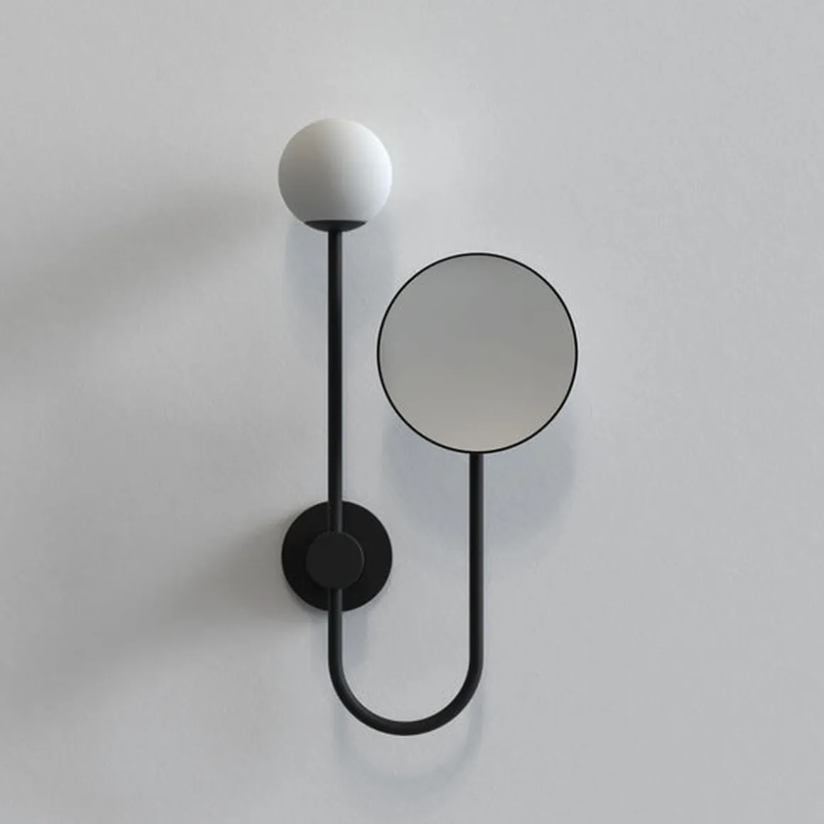 Orb Single vegglampe m/speil IP44 G9
