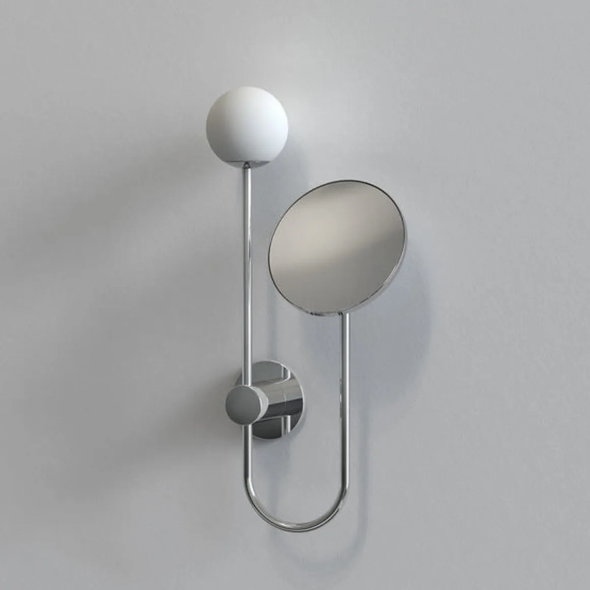 Orb Single vegglampe m/speil IP44 G9