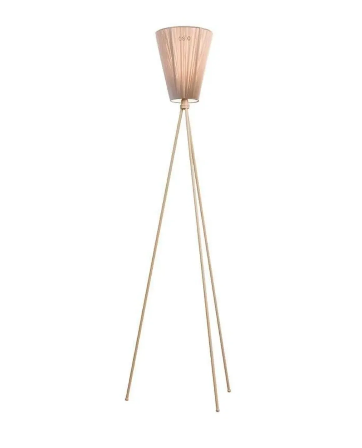 Oslo Wood gulvlampe beige med skjerm