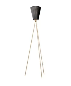 Oslo Wood gulvlampe beige med skjerm