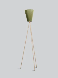 Oslo Wood gulvlampe beige med skjerm