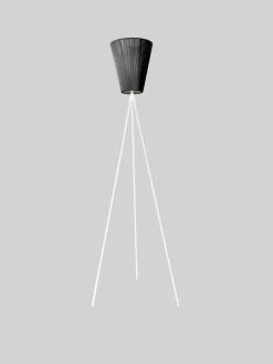 Oslo Wood gulvlampe hvit med skjerm