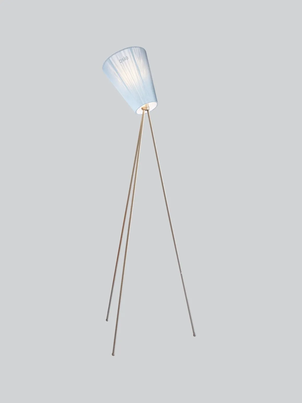 Oslo Wood gulvlampe stål med skjerm