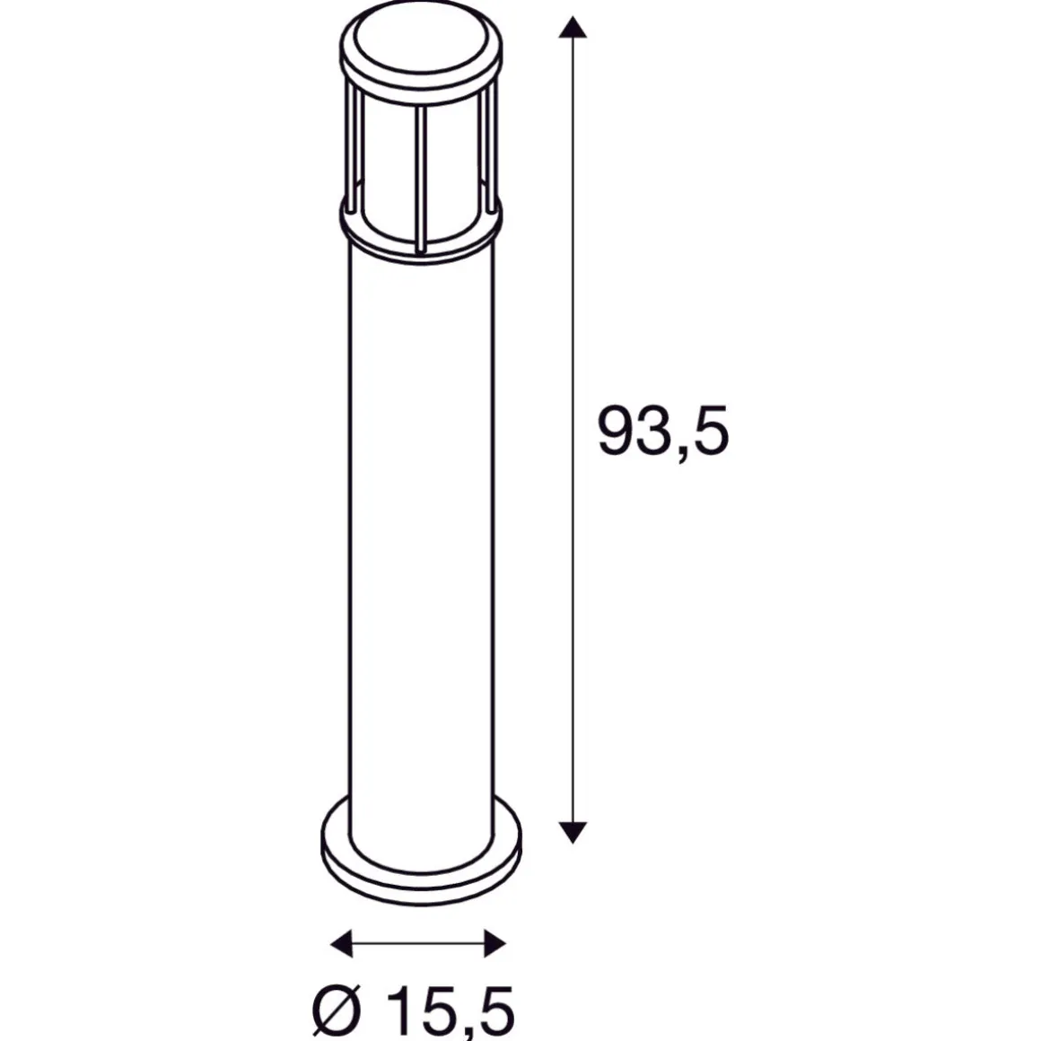 Otos pullert 93,5 cm IP43