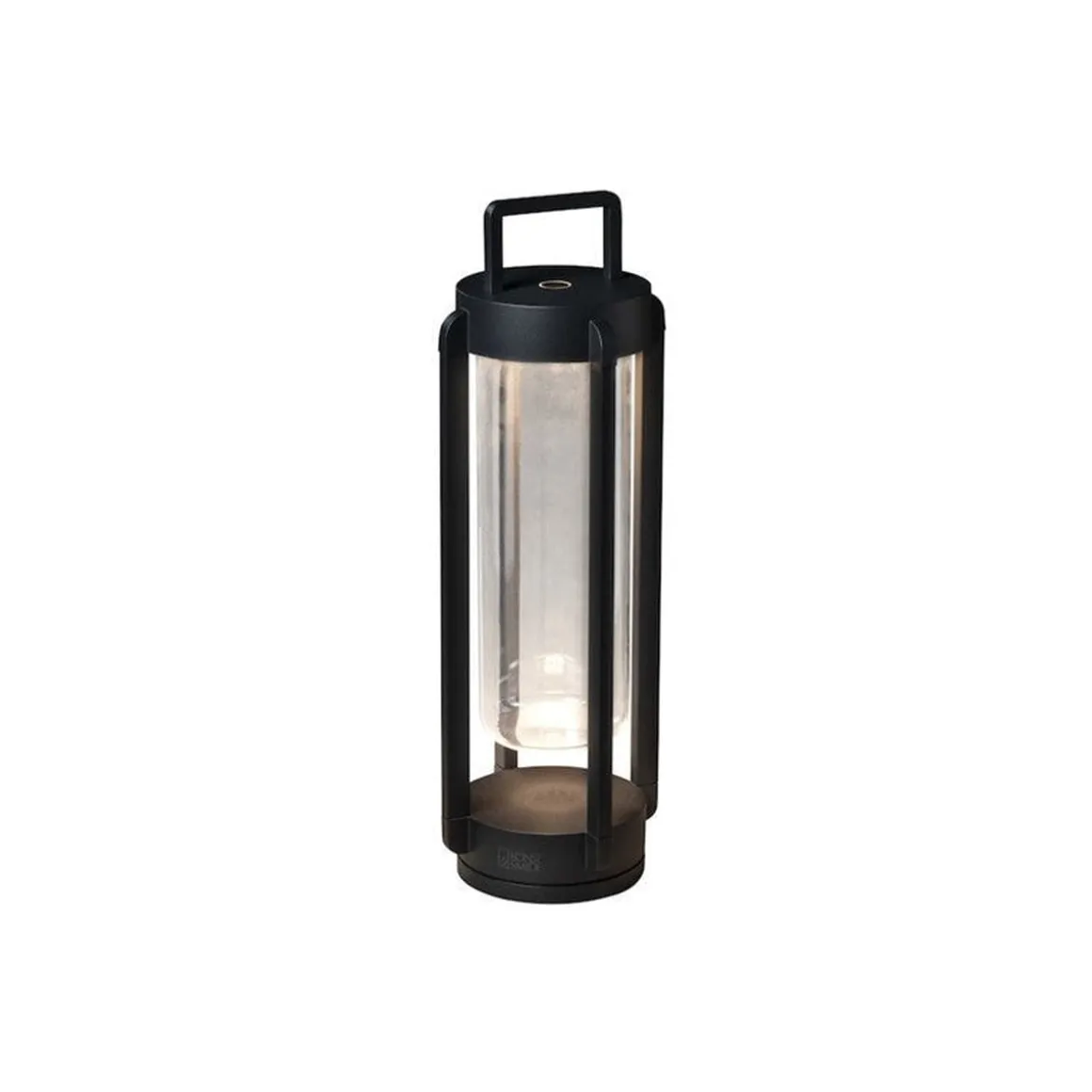 Otranto lanterne bord/gulv 44 cm IP54 oppladbar USB - Svart