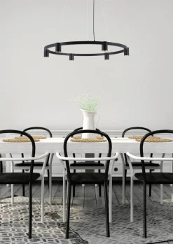 Oz K6 circular takpendel 90 cm - Svart/Gullfarget