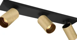OZ K3 taklampe med 3 spotter - Svart