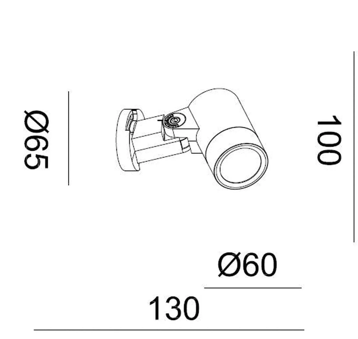 Oz K1 uplight IP65 GU10 - Svart