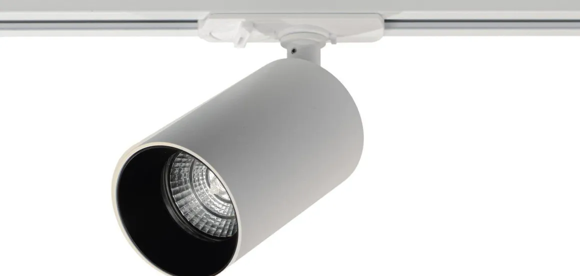 Oz spotskinne 3 spotter 1 meter - Pure white/Svart