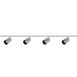 Oz spotskinne 4 spotter 2 meter - Pure white/Svart