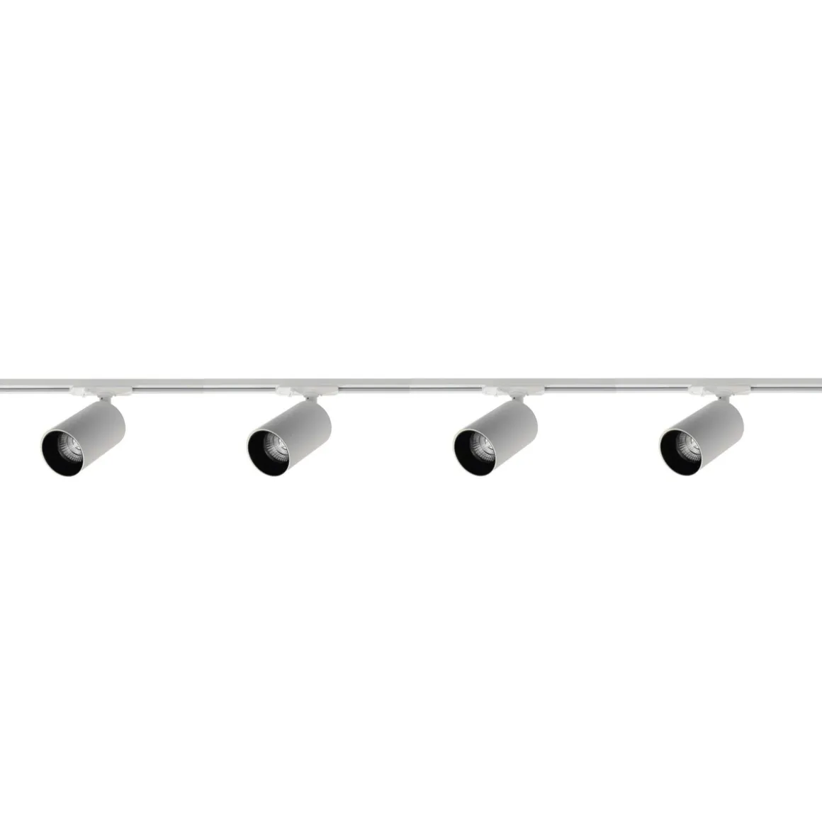 Oz spotskinne 4 spotter 2 meter - Pure white/Svart