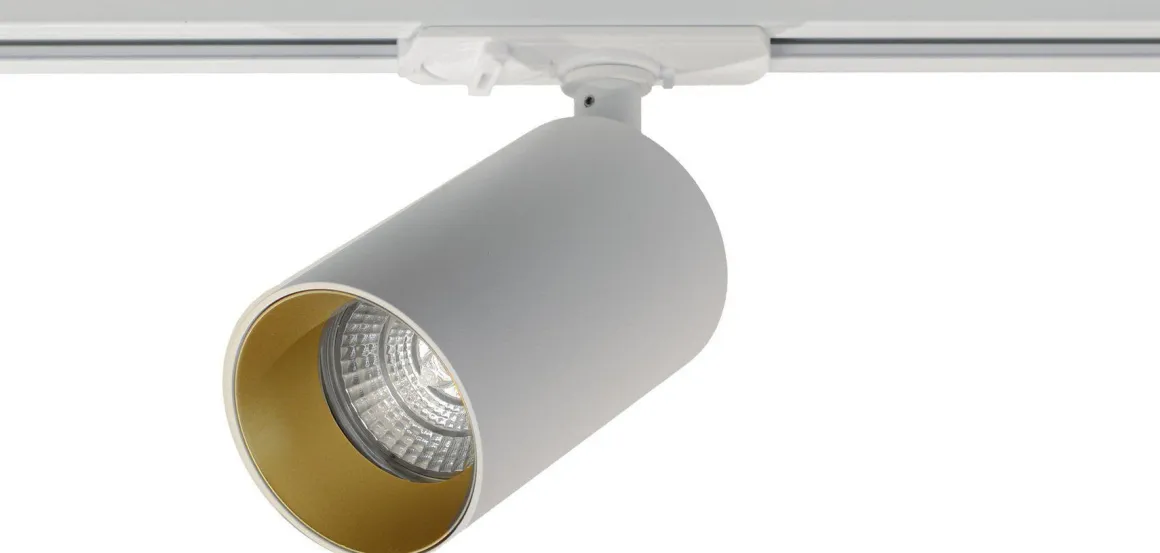 Oz spotskinne 4 spotter 2 meter - Pure white/Svart