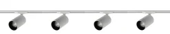 Oz spotskinne 4 spotter 2 meter - Pure white/Svart