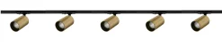 Oz spotskinne 5 spotter 2 meter - Svart/Messing